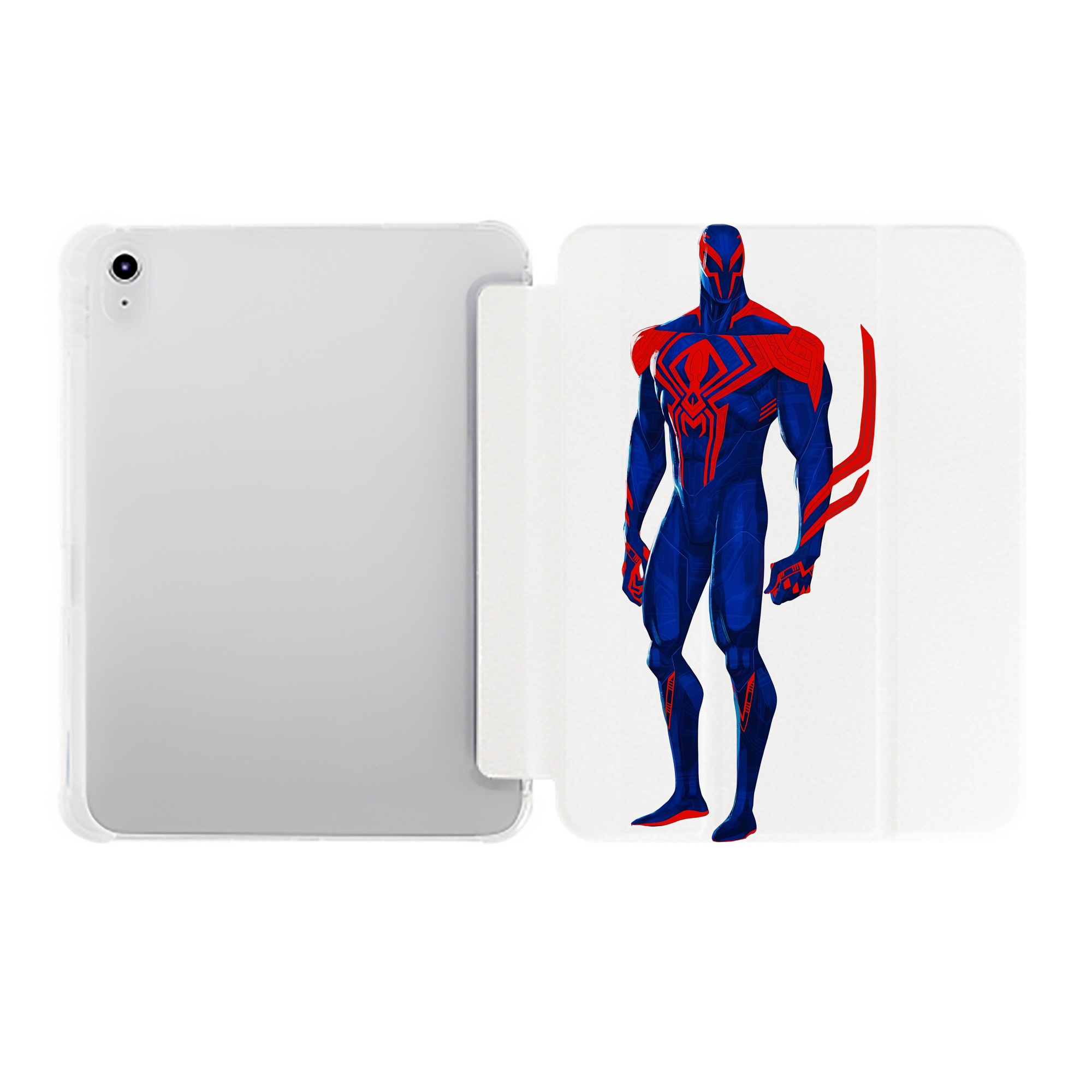 （画像用） Spider Man スパイダーマン IPad ケース ペン収納付き 三つ折りスタンド PUレザー×シリコン 対応機種9.5/10.5/10.9インチ